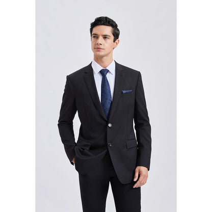 Krawatten-Set Paisley mit Einstecktuch für Herren, marineblau