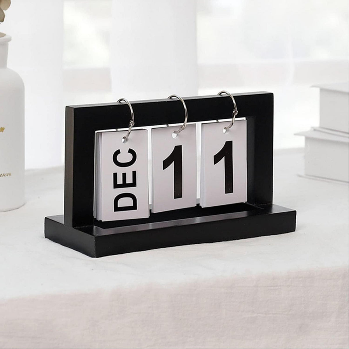 Holz Tischkalender Ewiger Kalender Deko Büro Landhausstil