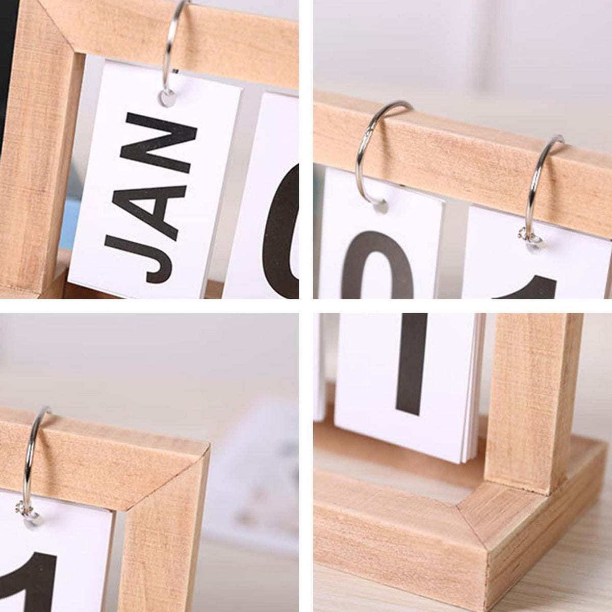 Holz Tischkalender Ewiger Kalender Deko Büro Landhausstil