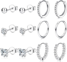 Ohrringe Set Silber 925 Zirkonia Silber Creolen Hypoallergen