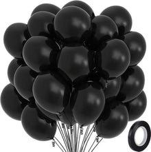 50er Packung Schwarze 12-Zoll-Latexballons für Partydekorationen