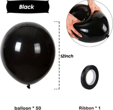 50 Stück Schwarz Luftballons 12 Zoll