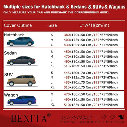 Wasserdichte Autoabdeckung XL – Vollgarage für Limousine
