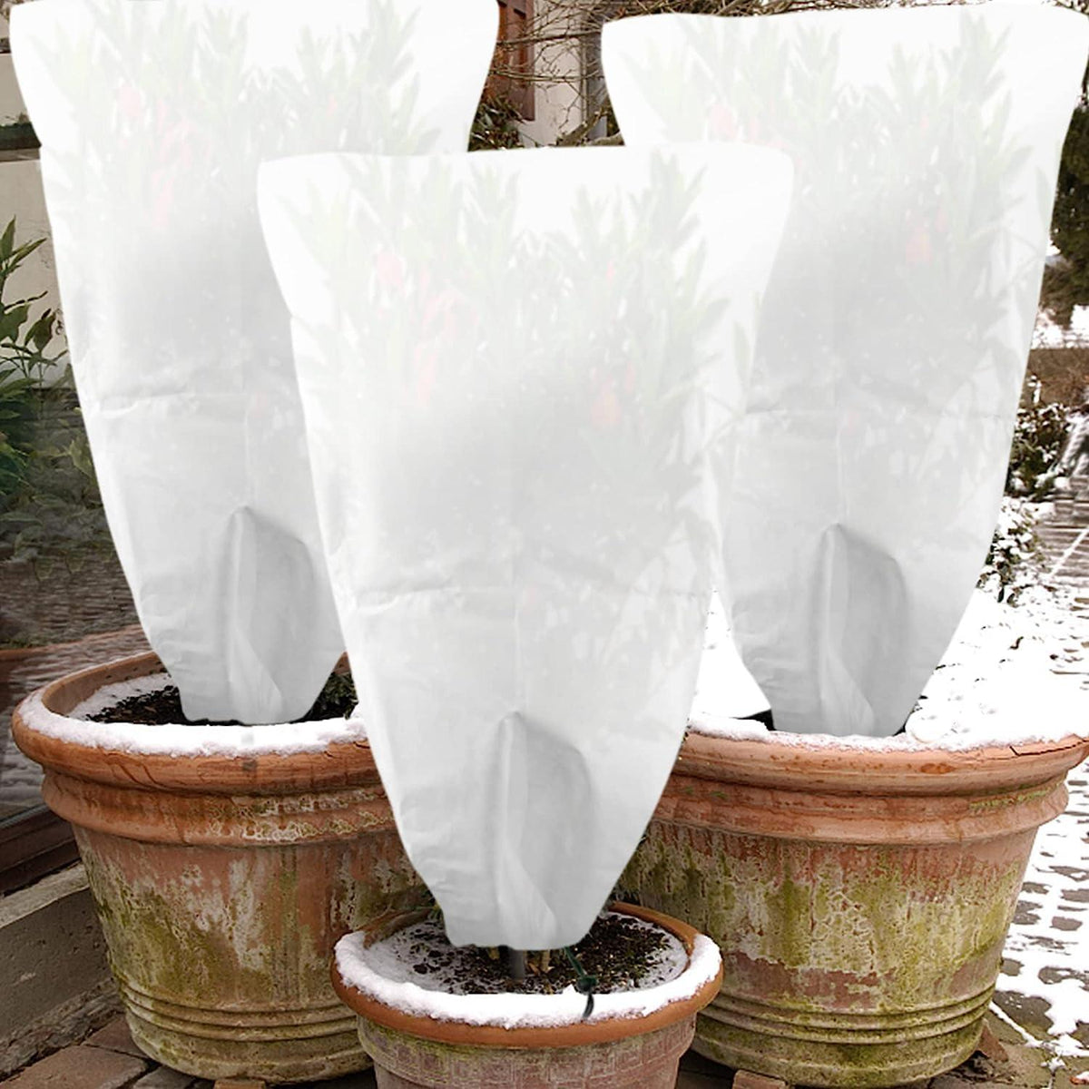 2er Set Winterschutz Pflanzen Frostschutzhauben Zugband 160x100cm