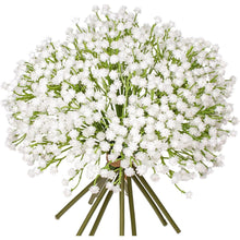 10x Schleierkraut Kunstblumen - Weißer Gipskraut Zweig für Deko