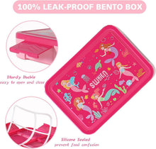 Swkien Brotdose mit Fächern 1300ml BPA-frei Rosa