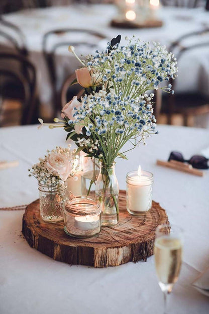 10er Set Künstliche Schleierkraut Blumen Gypsophila Deko Zweige 25cm