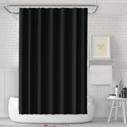 Duschvorhang Anti-Schimmel Stoff Wasserdicht Waschbar PEVA Schwarz