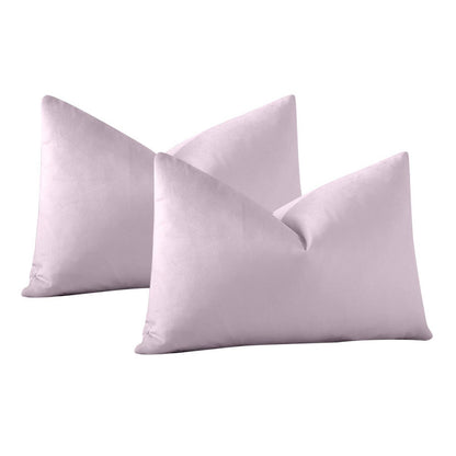 Samt Kissenbezüge 40x60 cm - Rosa Lila 2er Set
