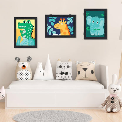 Giftgarden Schwarzer A4 Kinderbilderrahmen 150 Kunstwerke
