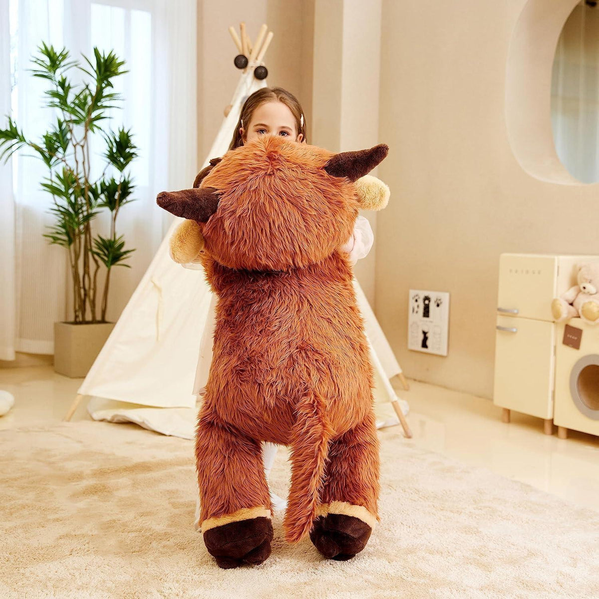 Riesiges Hochlandkuh Kuscheltier 85cm - Plüschtier Geschenk