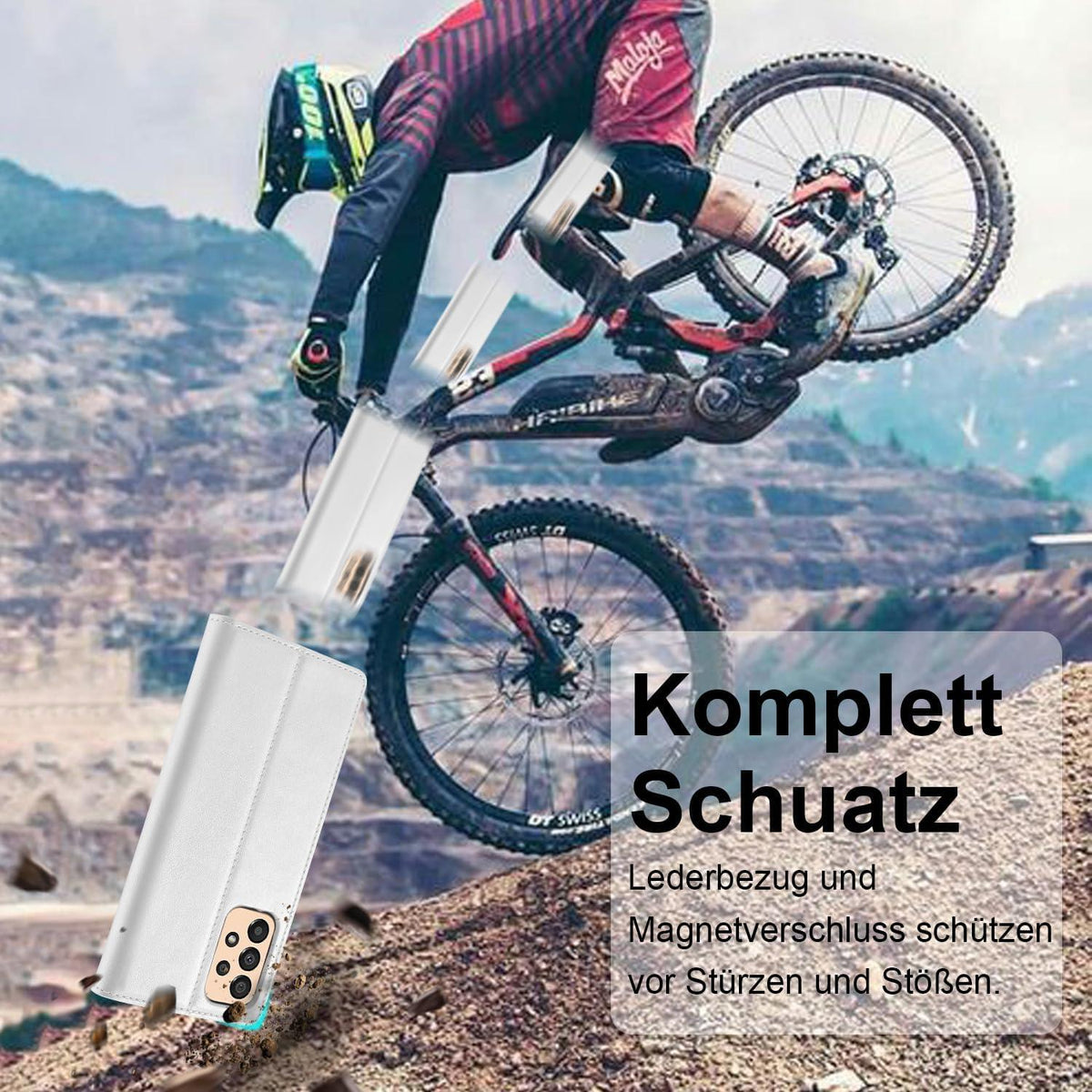 Ailicici Samsung Galaxy A33 5G Hülle Leder Stoßfest Magnetisch Flip Wallet