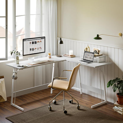Eckschreibtisch Studie 150x120 cm Monitorständer Schubladen