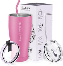 Isolierter Thermobecher 30OZ mit Strohhalm und