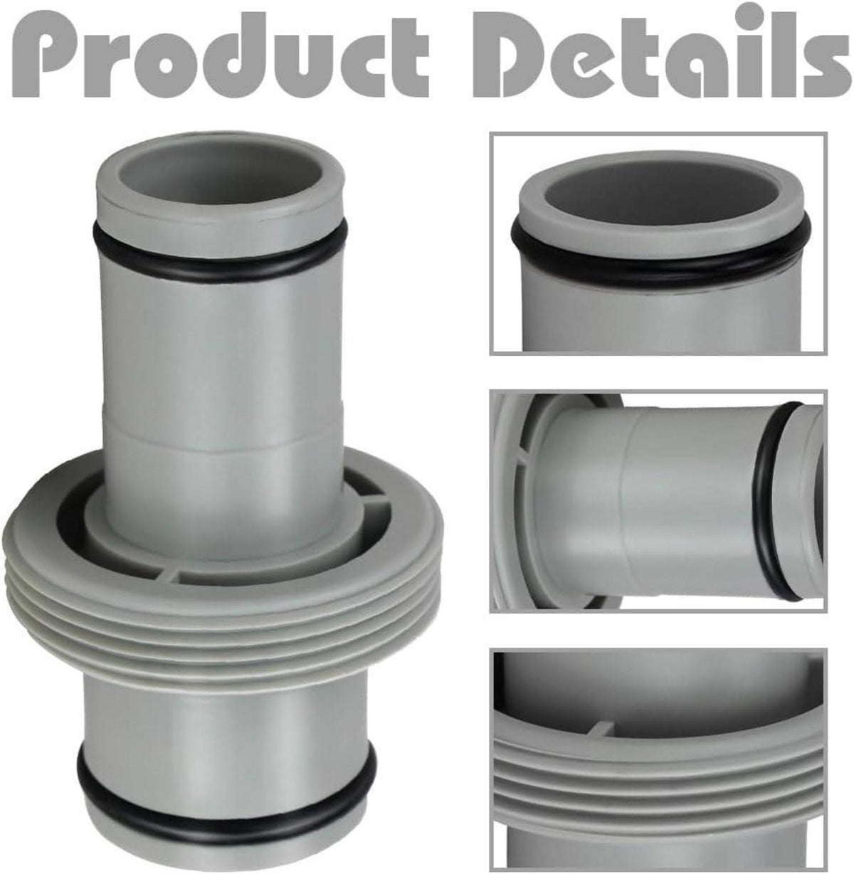 Poolschlauch Verbinder 38mm auf 32mm, Pool Schlauchverbinder 32mm auf
