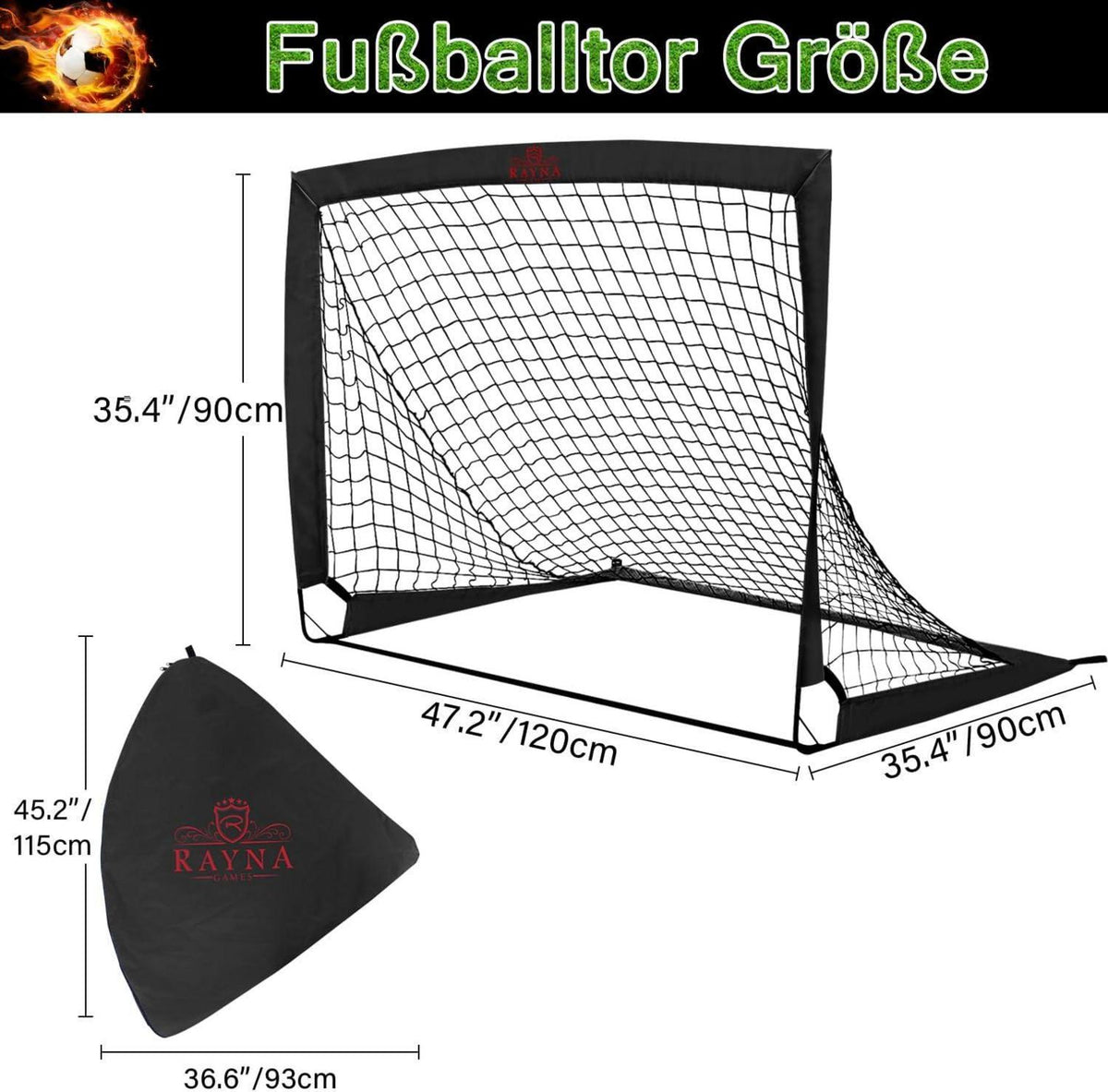 Fußballtor Kinder Set 2er Pop-up Tor Faltbares Fußballtore