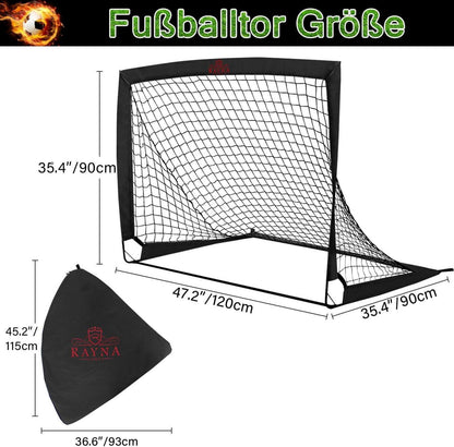 Fußballtor Kinder Set 2er Pop-up Tor Faltbares Fußballtore
