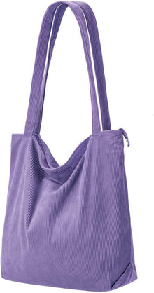 Cord Shopper Tasche Damen Handtasche mit Reißverschluss