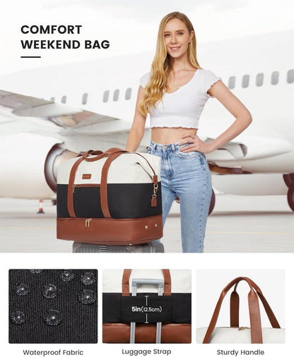 Weekender Reisetasche mit Kulturtasche und Schuhfach