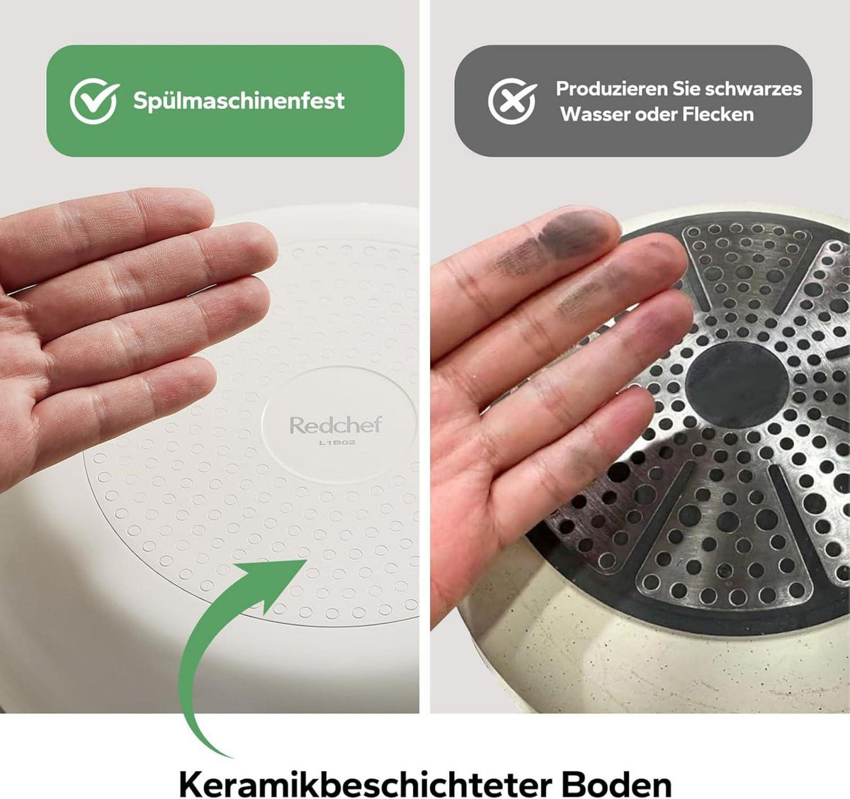 Redchef Pfanne 24cm Induktion Keramik Antihaft