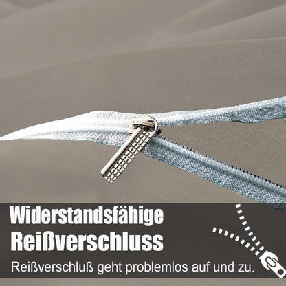 Kissenbezüge 40 x 80 2er Set Mikrofaser natur bügelfrei & knitterfrei weich mit Reißverschluss