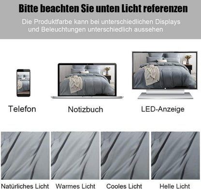Kissenbezug 50x50 Grau Mikrofaser Reißverschluss bügelfrei knitterfrei