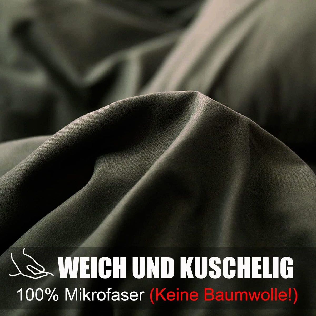 Kissenbezug 80x80 Set Mikrofaser bügelfrei knitterfrei Reißverschluss