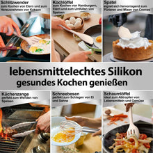 12-teiliges Silikon Kochutensilien Set mit Utensilienhalter