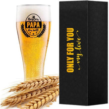 Papa Weizenbierglas bester PAPA der Welt Geschenk 0,5l Bierglas für Männer