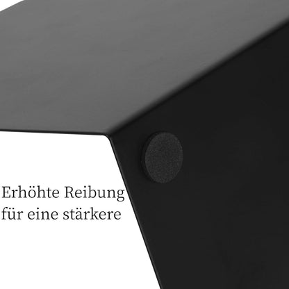 Deefongo Metall-Buchstützen mit rutschfesten Gummiauflagen, 20cm*14cm, Schwarz