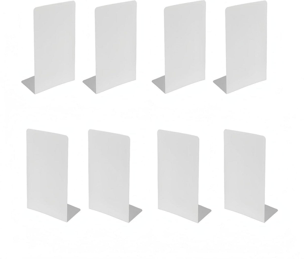 Metall-Buchstützen mit rutschfesten Gummiauflagen 20x14cm