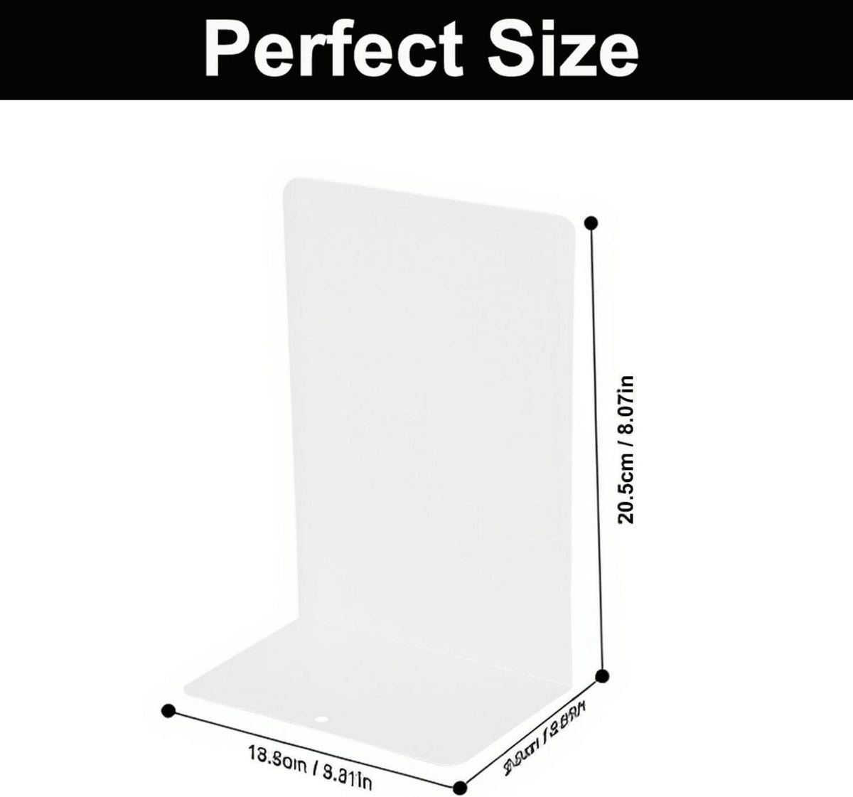 Metall-Buchstützen 20cm*14cm Weiße mit rutschfesten