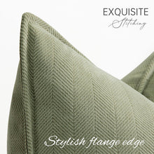 Kissenbezug Chenille Salbei Grün 45x45 2er Set Sofa Couch