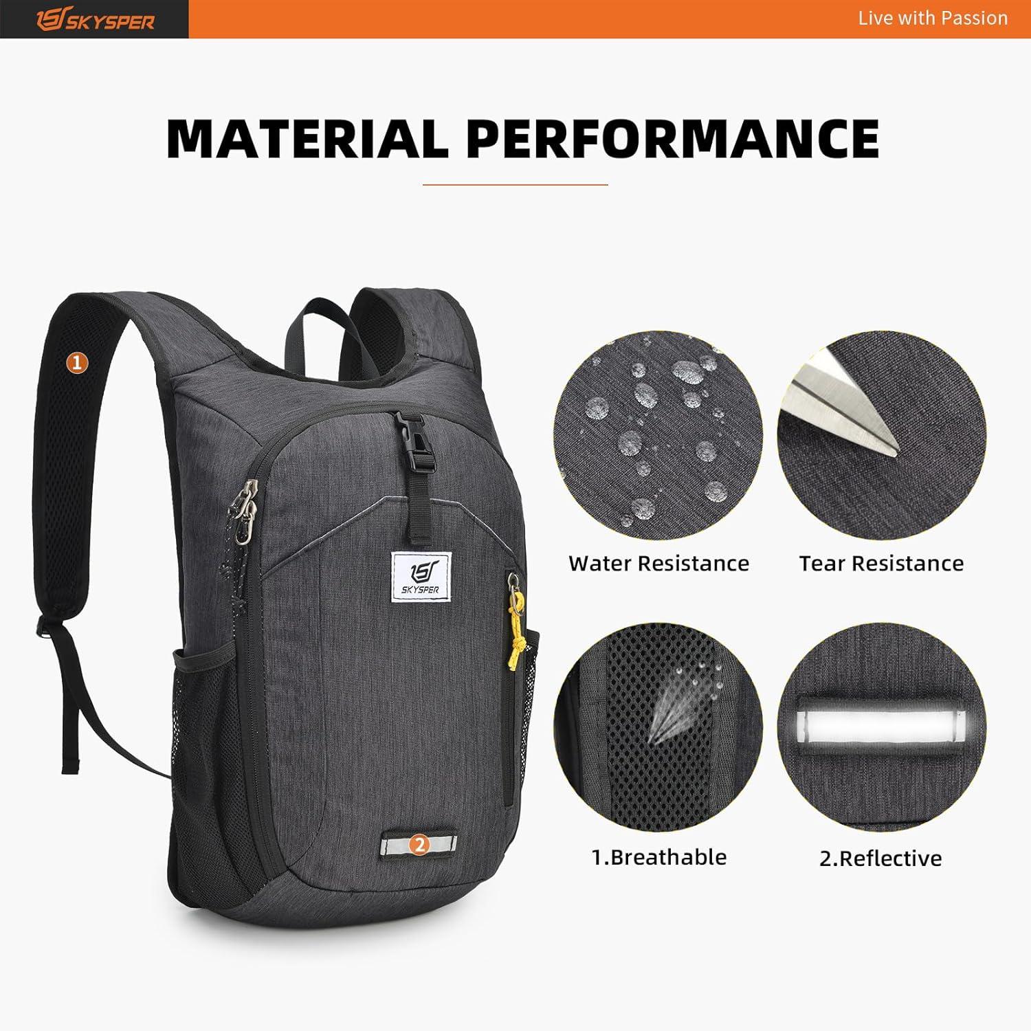 Faltbarer 10L Daypack Wanderrucksack für Reisen und Städtetrips