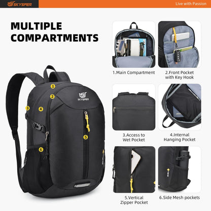 SKYSPER 20L Ultraleichter Faltbarer Tagesrucksack Wasserfest Daypack