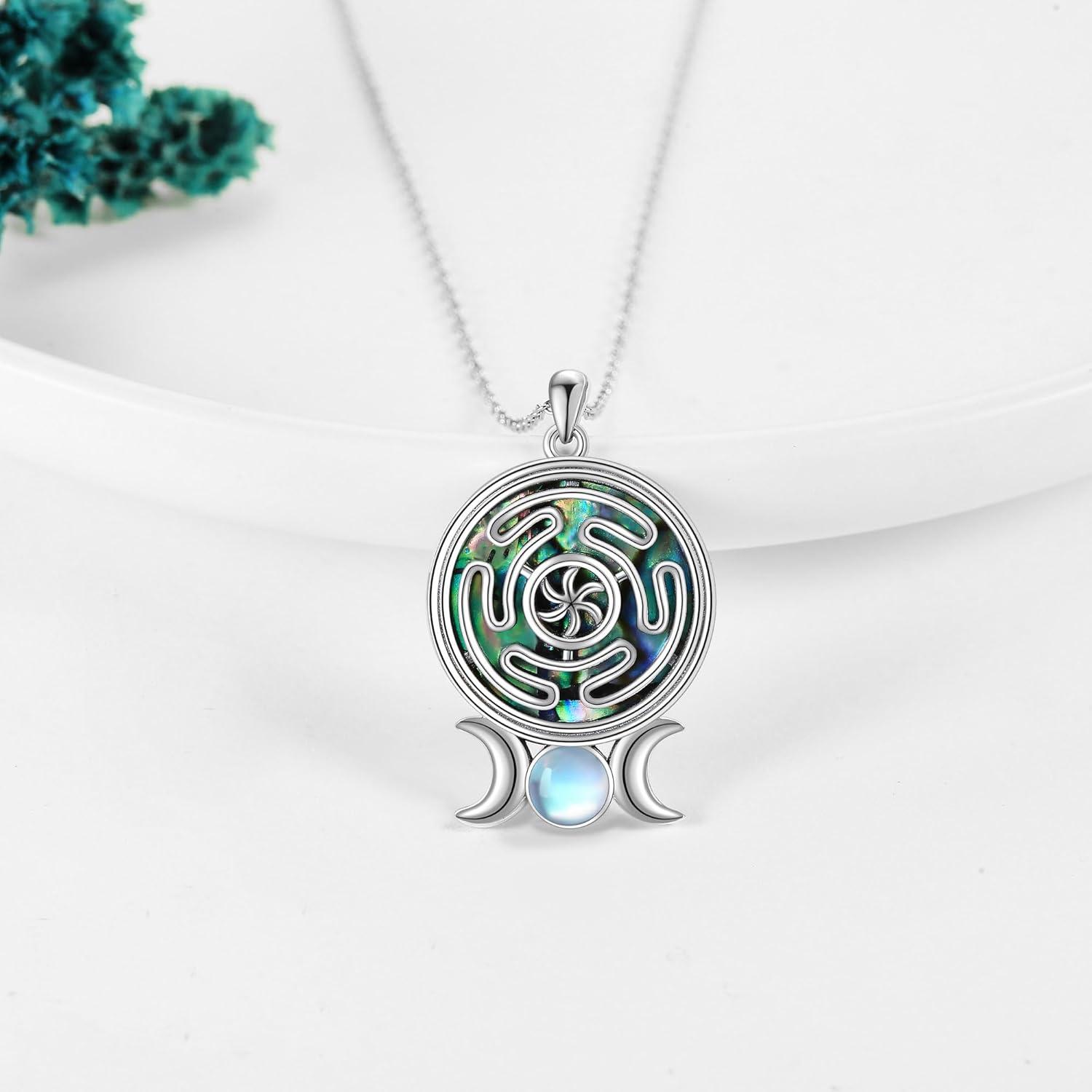 Wicca Halskette Heccate Mondgöttin Damen Geschenkbox