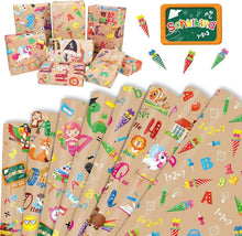 HOWAF 8er Schulanfang Geschenkpapier ABC Schultüte Deko Mädchen Junge