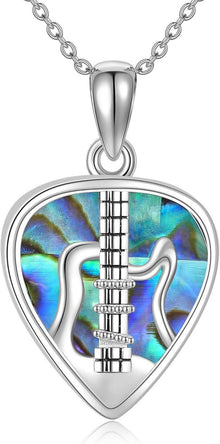 Gitarre Halskette Sterlingsilber Anhänger Musik Schmuck