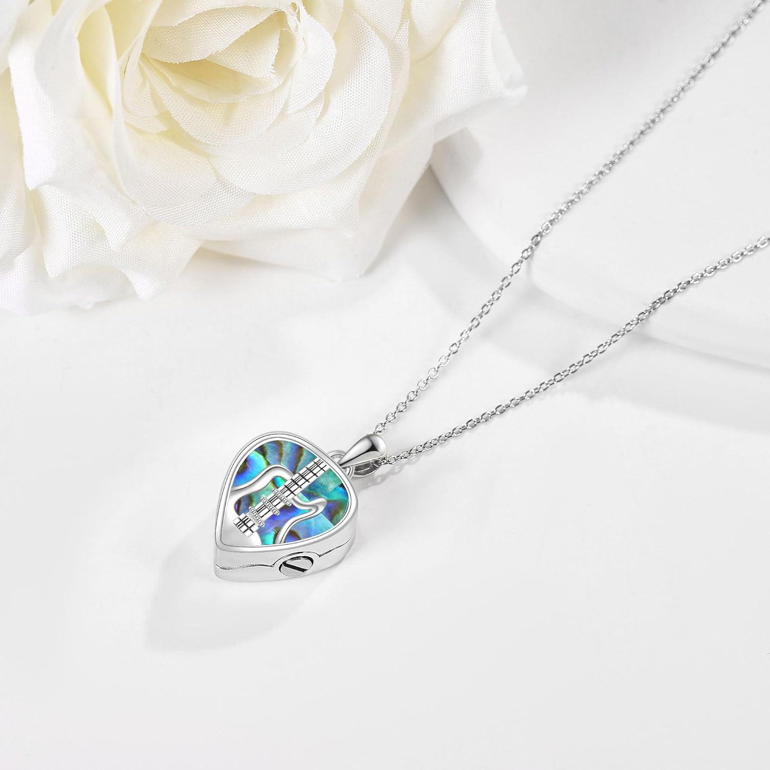 Gitarre Halskette Sterlingsilber Anhänger Musik Schmuck
