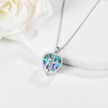 Sterling Silber Gitarre Halskette Musik Schmuck für Damen