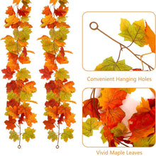 Künstliche Herbstblätter Girlande mit Haken, Ahornblätter