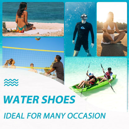 Wasserschuhe Damen Herren Schnelltrocknend mit Drainagelöchern Schwarz 36-46