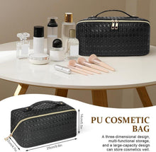 Aucuu Reise Kosmetiktasche PU Leder Make-up Kulturbeutel