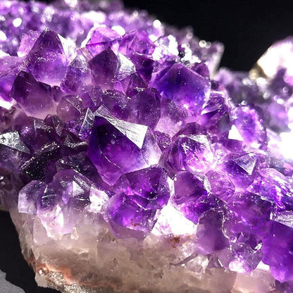 Natürliche Amethyst-Kristallcluster 1.1lbs Geode Heilkristalle
