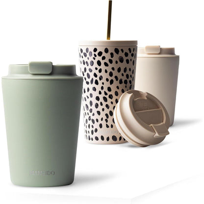 MAMEIDO Thermobecher 470ml doppelwandig isoliert aus