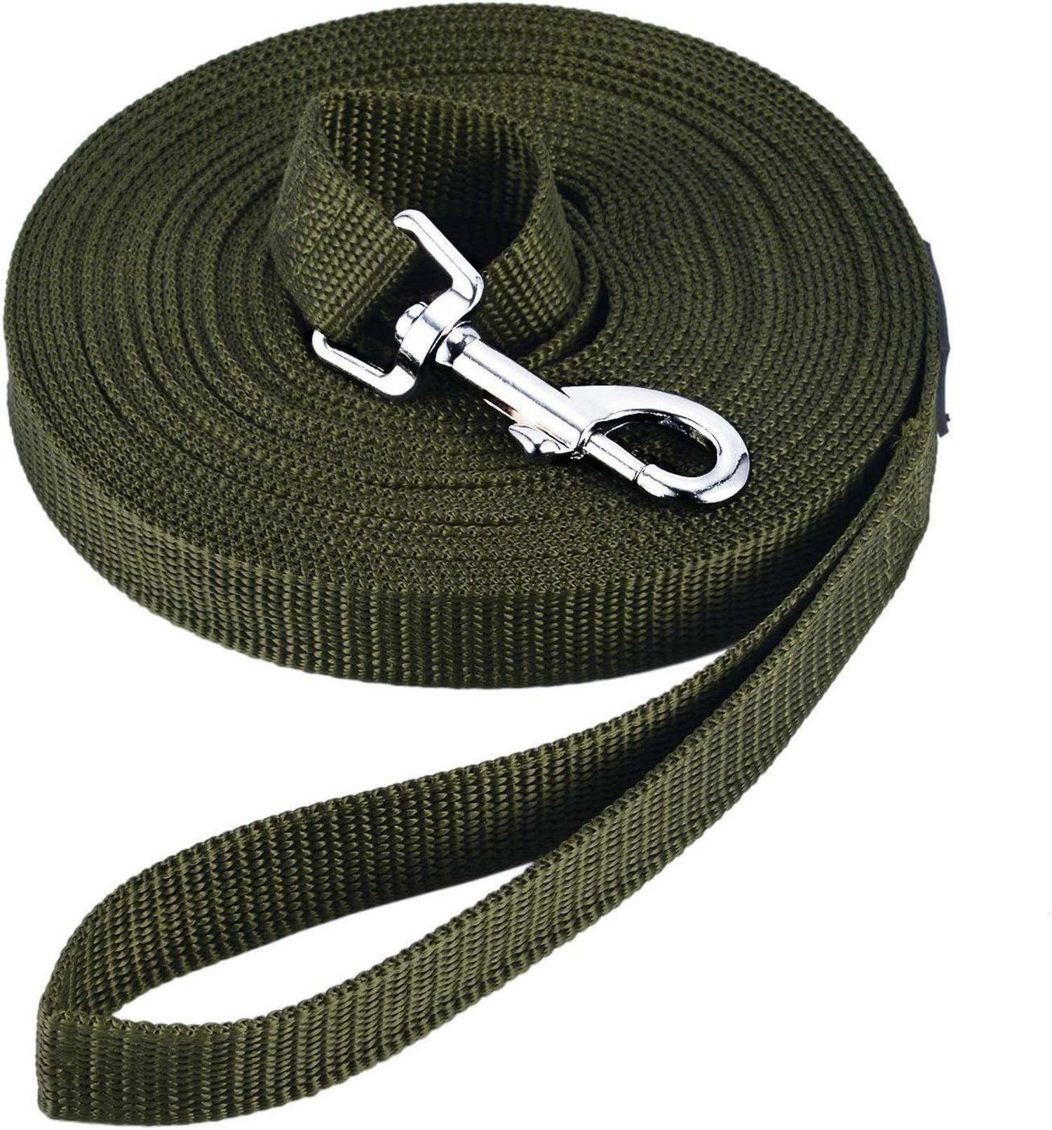 Robuste Schleppleine für Hunde Trainingsleine 3m Nylon Green