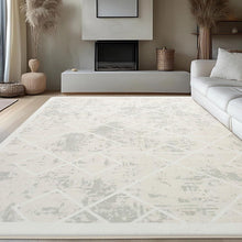 Moderner Kurzflorteppich 200x300cm Elfenbein Geometrisch