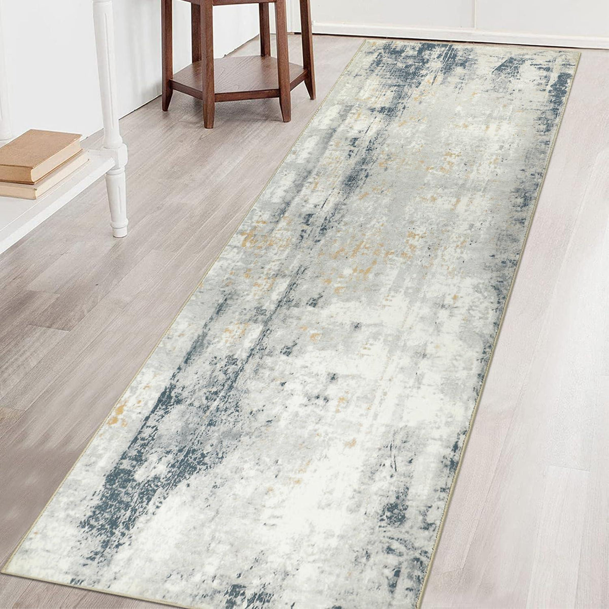 Teppichläufer Flur Küche rutschfest Waschbar 65x240cm Läufer Lang Schlafzimmer Wohnzimmer