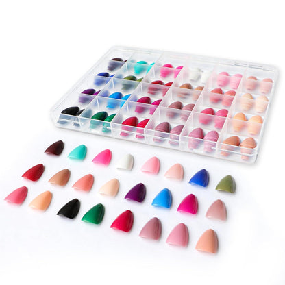 24er Glossy Mandel Soft Gel Nägel Set zum Aufkleben für
