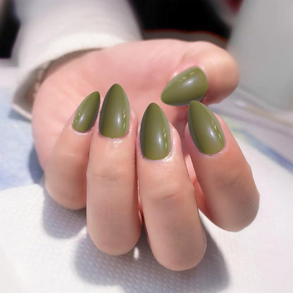 24er Pack Glossy Mandel Soft Gel Nägel Zum Aufkleben Fake Nägel Kit